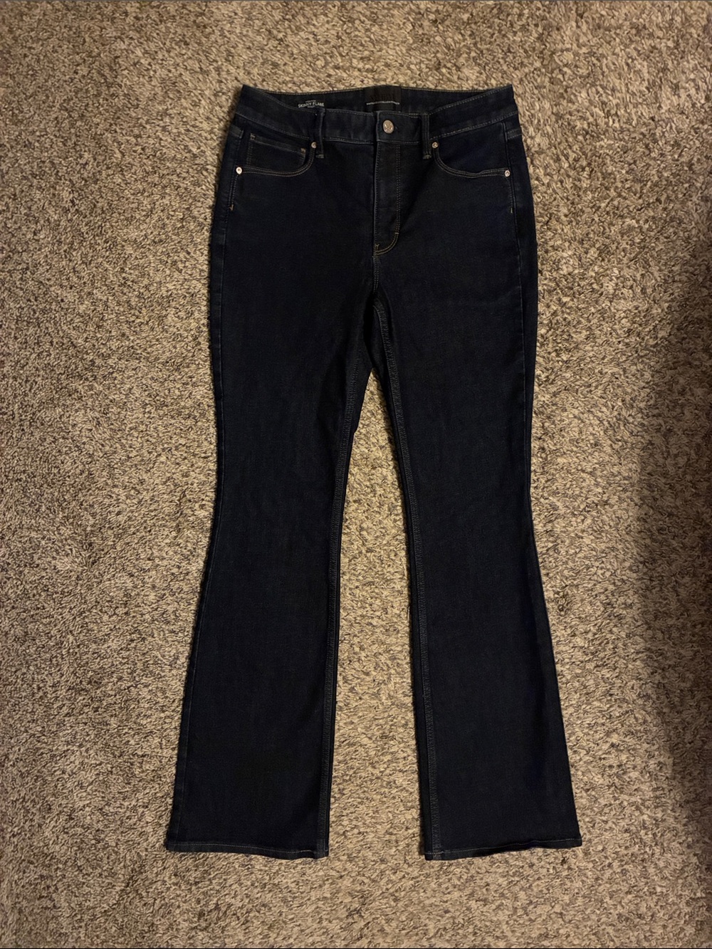 White House Black Market high rise skinny flare jeans- size 8